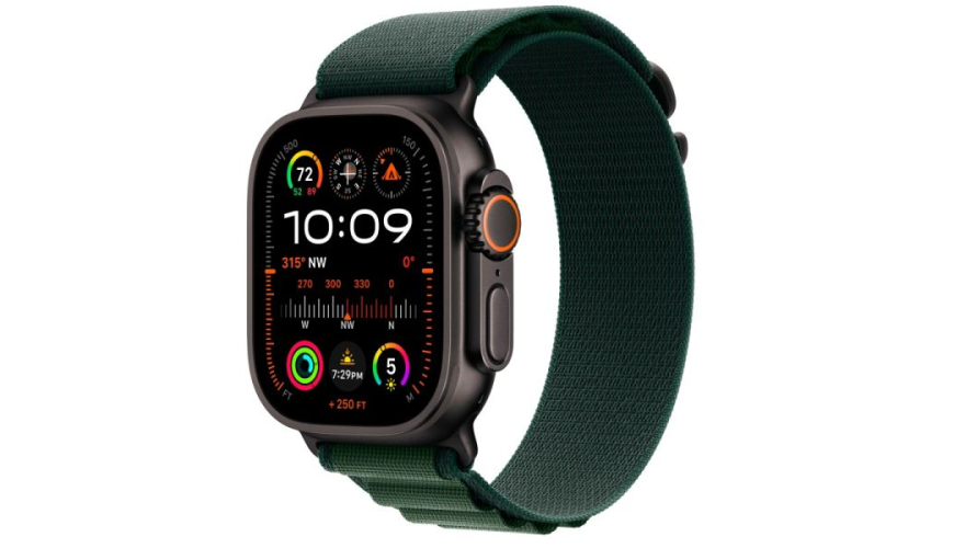 Часы Apple Watch Ultra 2 GPS + Cellular 49mm Black Titanium Case/With Dark Green Alpine Loop S