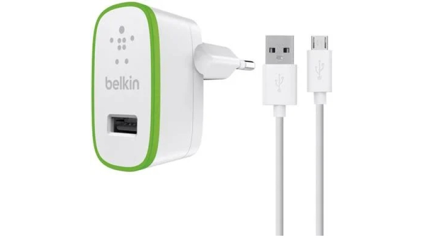 СЗУ "USB" Belkin на 2 USB + Lightning 1.2m White