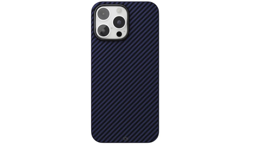 Чехол-накладка кевлар VLP Kevlar Case with MagSafe для Apple iPhone 16 Pro Dark Blue (Темно-синий)
