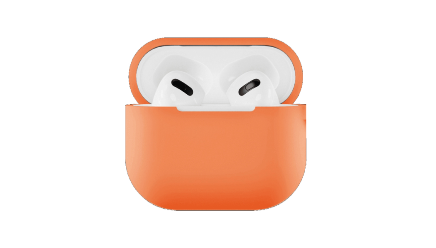Силиконовый чехол VLP Silicone Case Soft Touch для Apple AirPods 3 Orange
