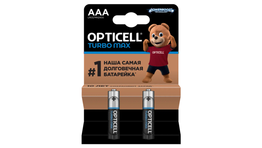 Набор батареек Opticell Turbo Max MN2400 AAA (2шт)