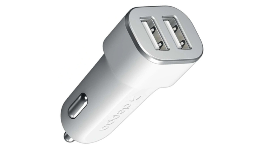 АЗУ Deppa 2USB 2.4A + кабель USB - Lightning 1.2м MFI (11291) Белый
