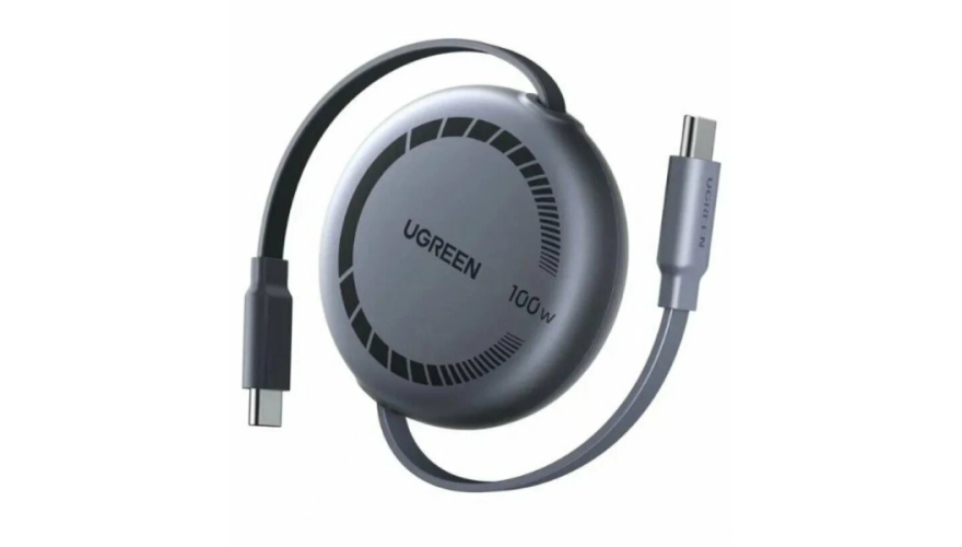 Кабель выдвижной UGREEN L531 Type-C - Type-C 100Вт 1м PD (65905) Gray (Серый)