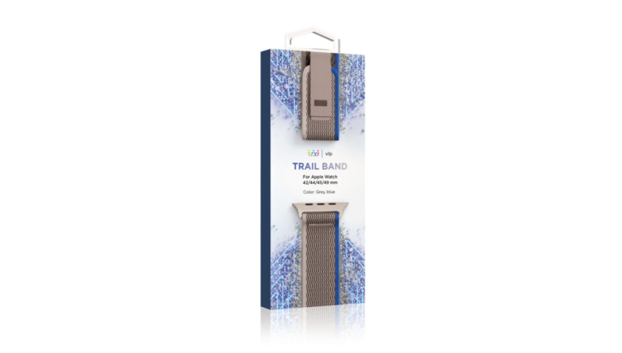 Ремешок VLP Trail Band для Apple Watch 42/44/45/49mm Grey/Blue