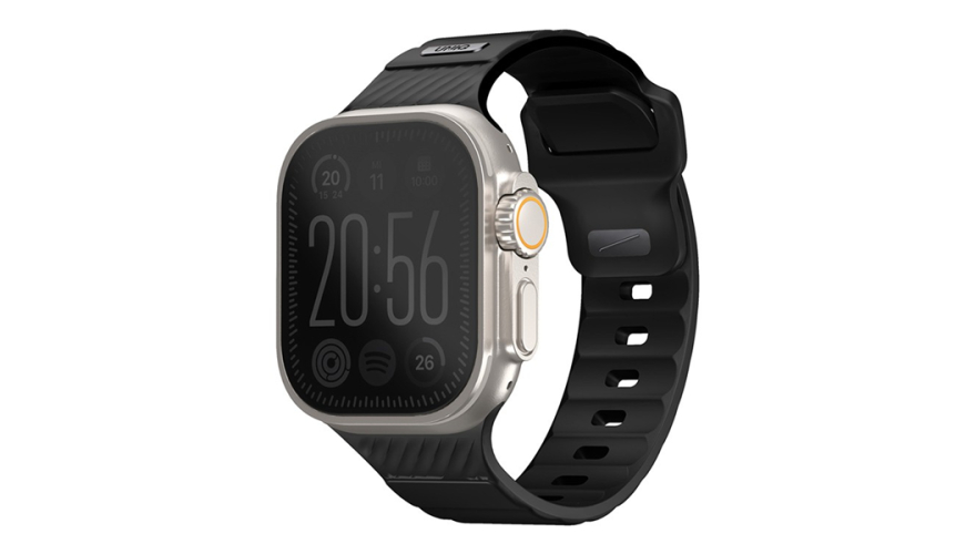 Ремешок Uniq Stride SE FKM Rubber для Apple Watch 44/45/46/49mm Black (Черный) 
