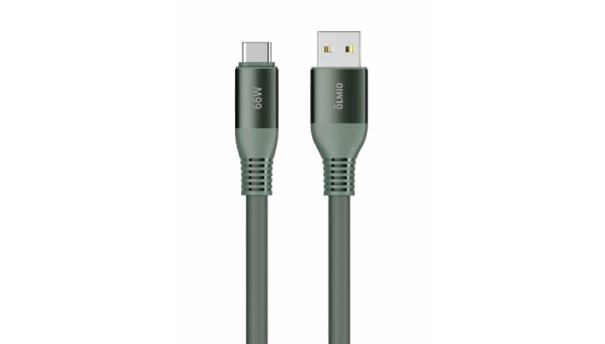 Кабель Olmio Shield USB - Type-C 66W 6A 1.2м Зеленый